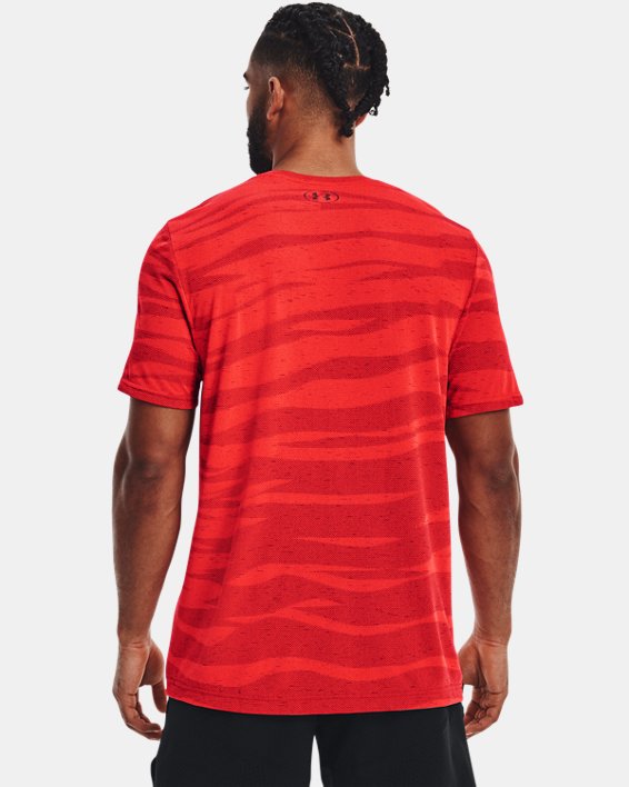 Men's UA Seamless Wave Short Sleeve, Red, pdpMainDesktop image number 1
